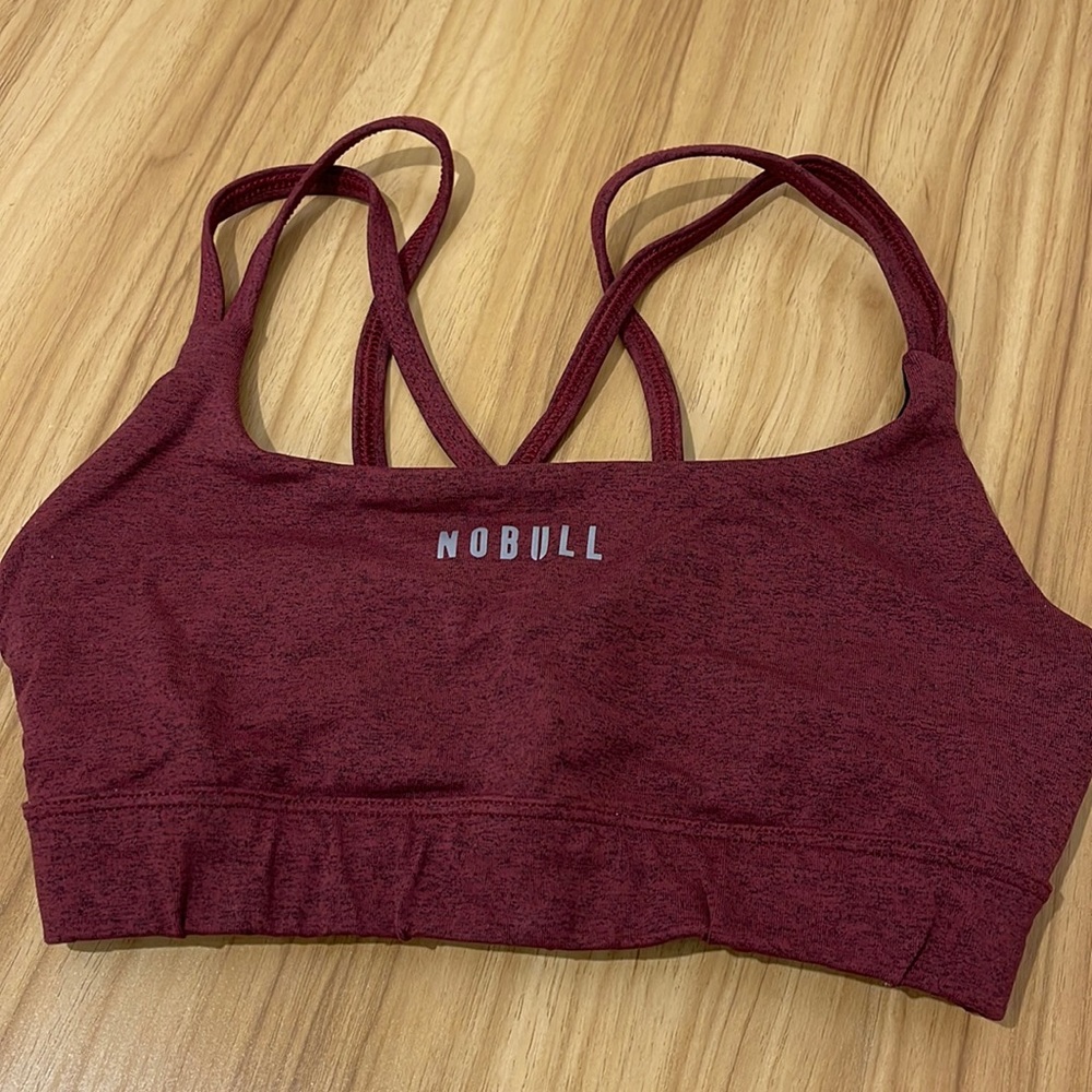 Crimson red NoBull sports bra